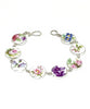 Round Floral Vintage Pottery Natural Shape Bracelet - 7 3/4