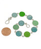 Shades of Green Sea Glass with Amazonite Stones- 8