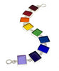 Rainbow Stained Glass Rectangle Shaped Bracelet - 7 1/2