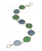 Green & Blue Sea Glass Marble Bracelet - 7 1/2