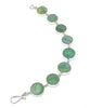 Aqua, Blue and Green Sea Glass Marble Bracelet - 7 1/2
