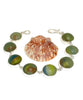 Earth Tone Sea Glass Marble Bracelet - 7 1/2