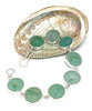 Aqua and Green Sea Glass Marble Bracelet - 7 1/2