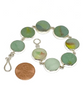 Green & Aqua with Color Swirl Sea Glass Marble Bracelet - 7 1/2