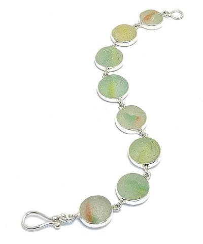 Soft Pastel Sea Glass Marble Bracelet - 7 1/2