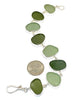Light and Dark Olive Sea Glass Bracelet - 7 1/2