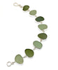Light and Dark Olive Sea Glass Bracelet - 7 1/2