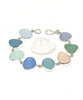 Pastel Tone Sea Glass Bracelet - 71/2