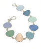 Pastel Tone Sea Glass Bracelet - 71/2