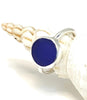 Dark Cobalt Blue Sea Glass Ring - Size 5