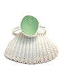 Soft Green Sea Glass Ring - Size 5