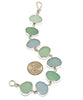 Soft Green & Pale Blue Sea Glass Bracelet - 7 1/2
