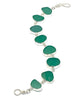Turquoise Green Sea Glass Bracelet - 7 1/2