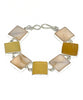 Shades of Amber Sea Glass with Peach Mother of Pearl - 7