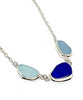 Aqua & Cobalt 3 Piece Sea Glass Necklace