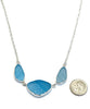 Textured Turquoise & Aqua 3 Piece Sea Glass Necklace