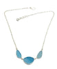 Textured Turquoise & Aqua 3 Piece Sea Glass Necklace