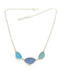 Softly Textured Turquoise, Blue & Aqua 3 Piece Sea Glass Necklace