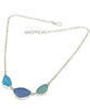 Softly Textured Turquoise, Blue & Aqua 3 Piece Sea Glass Necklace