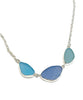 Softly Textured Turquoise, Blue & Aqua 3 Piece Sea Glass Necklace