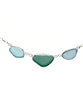 Textured Aqua, Turquoise & Textured Soft Blue 3 Piece Sea Glass Necklace