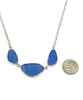 Textured Blue 3 Piece Sea Glass Necklace