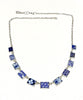 Blue & White Geometric Vintage Pottery 11 Piece Necklace