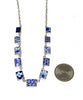 Blue & White Geometric Vintage Pottery 11 Piece Necklace