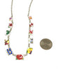 Colorful Floral Vintage Pottery 11 Piece Necklace