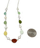 Earth Tone Sea Glass and Pearl 15 Piece Sea Glass Necklace