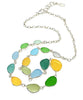 Light Earth Tone 15 Piece Sea Glass Necklace
