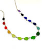 Rare Rainbow Sea Glass 15 Piece Necklace