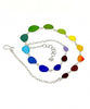 Rare Rainbow Sea Glass 15 Piece Necklace