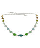 Forest, Green, Aqua, to Amber Graduating 19 Piece Sea Glass Necklace