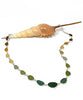Brown, Amber, Sage to Olive Graduating 19 Piece Sea Glass Necklace