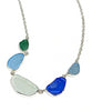 Textured Blues 5 Piece Sea Glass Necklace