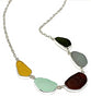 Earth Tone 5 Piece Sea Glass Necklace