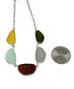 Earth Tone 5 Piece Sea Glass Necklace