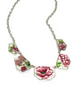 Pink Flower Vintage Pottery 5 Piece Necklace