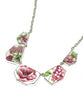 Pink Flower Vintage Pottery 5 Piece Necklace