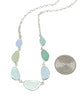 Soft Aqua and Blue 7 Piece Sea Glass Necklace
