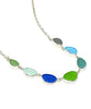 Green, Aqua & Blue 7 Piece Sea Glass Necklace