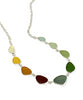 Graduating Amber to Olive 9 Piece Sea Glass Necklace