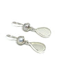 Clear Sea Glass with Pearl Earrings