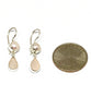 Pink Sea Glass with Pearl Earrings Double Drop Earrings