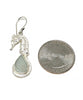 Sea Horse & Soft Aqua Sea Glass Earrings