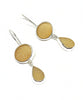 Shades of Amber Sea Glass Double Drop Earrings