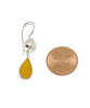 Amber Sea Glass with Pearl Earrings Double Drop Earrings