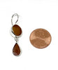Shades of Brown Drop Sea Glass Double Drop Earrings