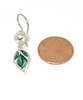 Green Leaf Vintage Pottery with Pearl Double Drop Earrings